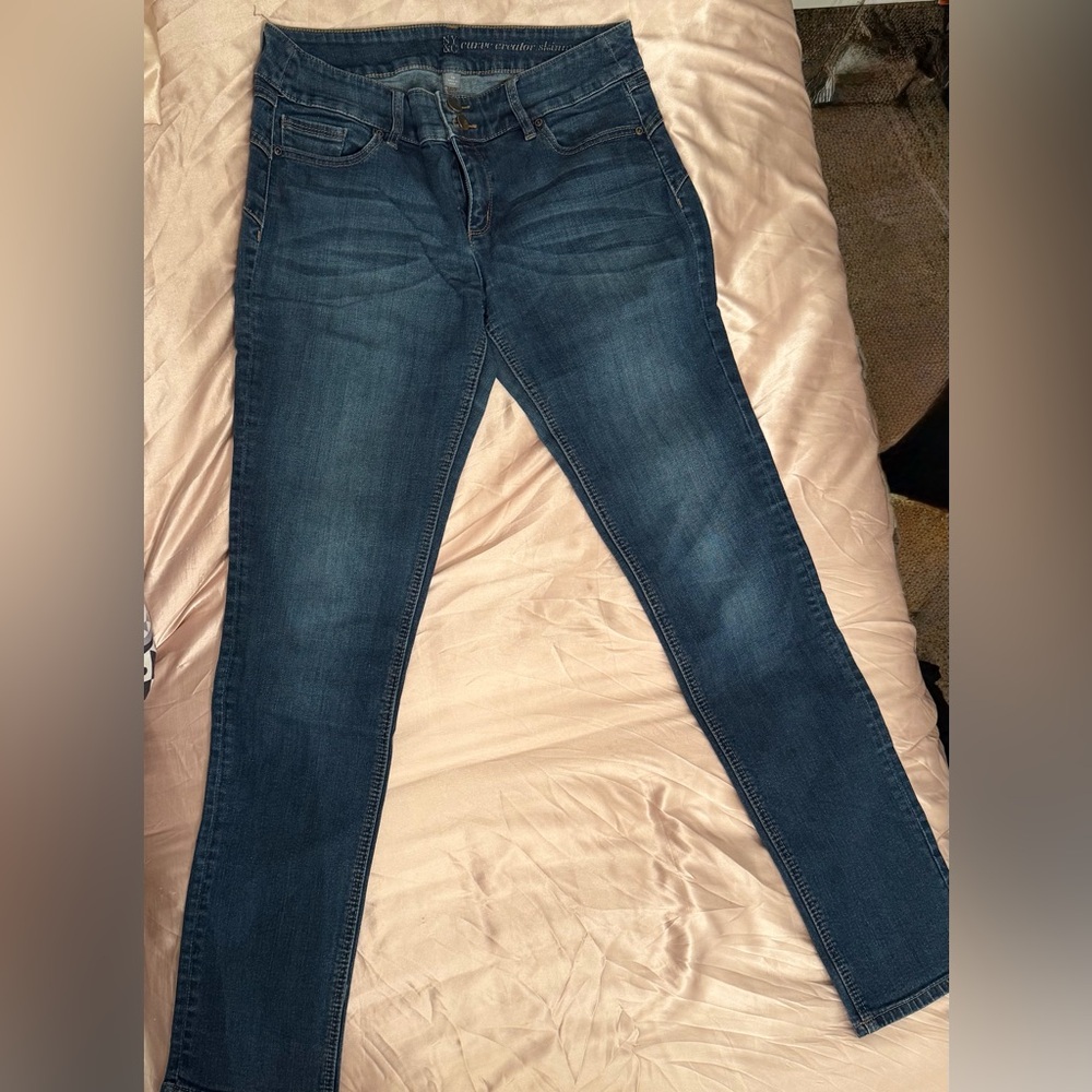 New York & Company Dark Blue Skinny Jeans